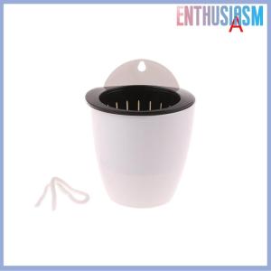 【Enthusiasm】🌟🌟【Hot Sale】🎈 กระถางดอกไม้พลาสติกแบบดูดซับน้ำอัตโนมัติติดผนังกระถางต้นไม้สีเขียวผักชีลาวของตกแต่ง