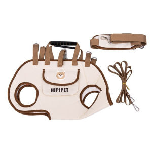 Portable Adjustable Crossbody Pet Carrier Bag Travel Breathable Double Shoulder Strap Dog Outing Bag