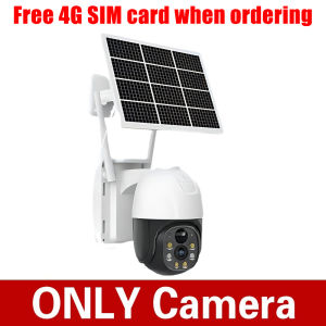 V380 Pro 4G SIM Outdoor Solar CCTV Camera No Wifi Need 360 Waterproof HD Surveillance Two-Way Audio Color Night Vision IP Security Camera