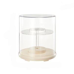 ZENGD ป้องกันฝุ่น กล่องเก็บฟิกเกอร์แอคชั่น โปร่งใส หมุนได้ ขาตั้งแสดงตุ๊กตาอะคริลิค ทนทาน ประหยัดพื้นที่ ขาตั้งแสดงสินค้า สำหรับบ้าน