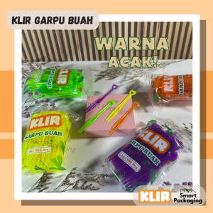[ISI 100 PCS] KLIR Garpu Buah Bening Warna Warni Acak / Garpu Kue Ulang Tahun Ultah Plastik Kecil Polos / Garpu Pesta