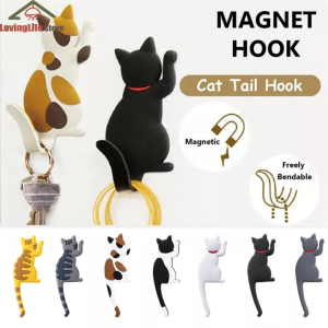 LovingLife Store: New Fashion Cute Creative Multifunctional Cat Tail Magnetic Refrigerator Magnet Refrigerator Hook Home Decoration