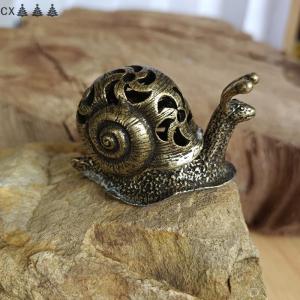 CX🎄💓💥 1 cái Lư ốc Lư Hương Antique Brass Tabletop trà Pet trang trí nội thất trà Pet trang trí nội thất