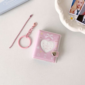 New ins Heart-shaped hollow-out loose-leaf photo album for girls fan card album portable photo collection ID storage album pendant