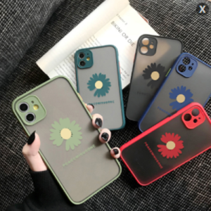 Hontinga Casing Case For iphone 6 6s 7 8 Plus SE 2020 Case Daisy Flower Frosted Transparent Hard Phone Casing Full Cover Camera Protect Case Hard Case For iphone 6+ 6s+ 7+ 8