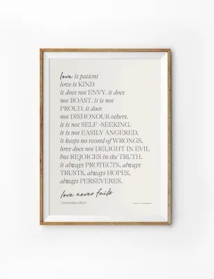 Love Is Patient Love Is Kind {Poster}