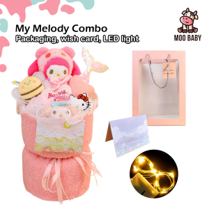 ⭐Moo Baby Convo Bouquet Sanrio Bouquet Plushie Bouquet Sanrio Bouquet Birthday Bouquet Flower