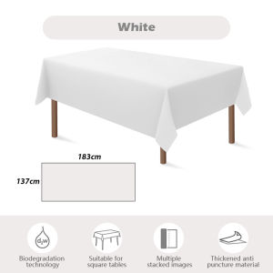 Disposable Table Cloth Cover 137 x 183cm Waterproof Tablecloth Party Decoration Birthday Wedding Celebrations Alas Meja 一次性生日桌布