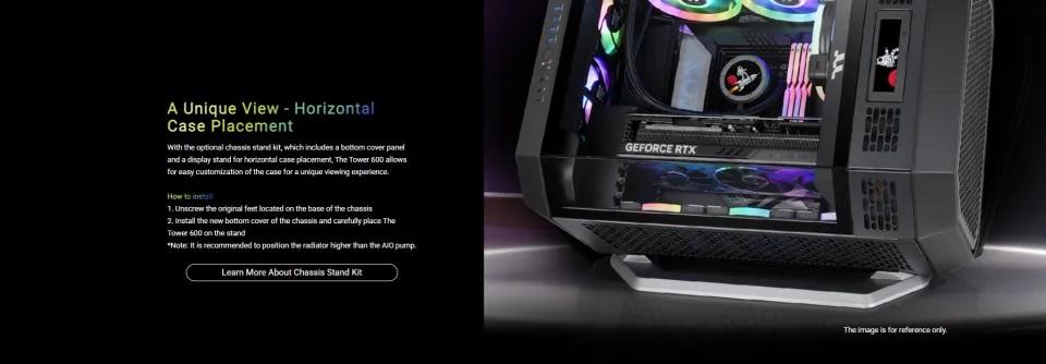 Thermaltake Chassis-Ständer-Kit für The Tower 600 Black schwarz, zum horizontalen Aufstellen