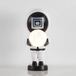 Netflix Squid Game Figures Table Lamp Round Six Cosplay Gift Children Room Resin Desk LED Bedroom Bedside Night Lights