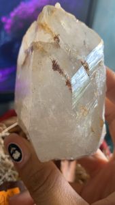 Trụ tinh thể đá thạch anh Rutile Chlorite Quartz biến thể có tóc năng lượng vũ trụ 442