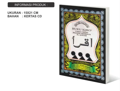 Buku Iqro Cara Cepat Belajar Membaca Al Quran (Besar Kertas CD Buram ) (Hitam)