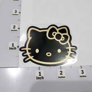 HelloKitty Sticker Decal in Silver Gold & Hologram