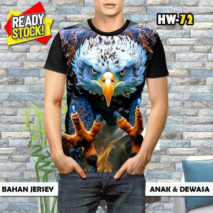 Kaos Burung Elang Rajawali bird Baju Seri Hewan terbang bisa COD selalu Ready