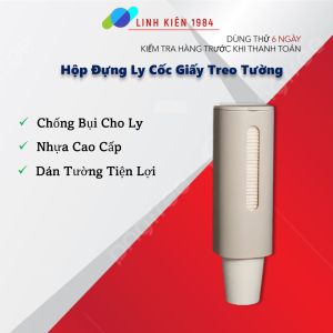 Hộp đựng cốc ly giấy rút bằng nhựa có nắp đậy