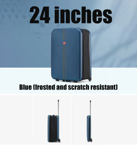 Foldable Suitcase For Business Travel 20 Inches & 24 Inches Suitcase Luggage Travel Waterproof Light Weight Durable Hard Case（ABS+PC）European Style Folding Trolley Case