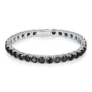 5.5mm Square Cut Full Moissanite Bracelet for Women Men 925 Sterling Silver Hiphop Moissanite Tennis Bracelet moissanite bracelet black diamonds bracelet moissanite bracelet for men women black moissanite tennis bracelet