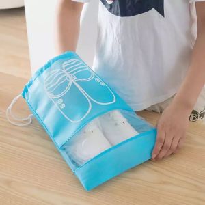 Portable Non Woven Shoes Dust Cover Drawstring Shoes Storage Bag (Beg Penyimpanan Kasut) Travel Storage Bag For Bag & Women
