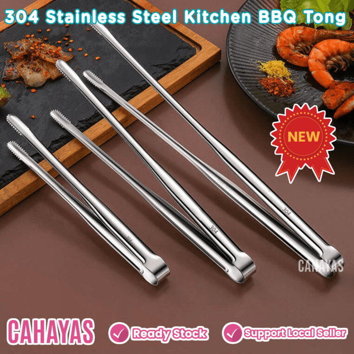 [New Design] [M'sia Stock] Cahayas Stainless Steel Bbq Grill Tong Food