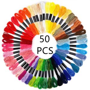 Bracelet String 50/100 Skeins Embroidery Floss Cross Stitch Embroidery Thread Cotton Thread Floss Bracelet Yarn Craft Floss
