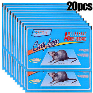 5/10/20Pcs Strong Adhesive Mouse Trap Glue Board 25x34cm(10x13inch) with Realistic Food Print Foldable Non-Toxic Rodent Control for Home/Kitchen/Indoor Use