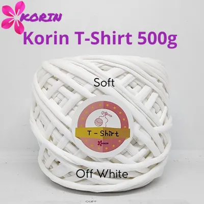 KORIN Tshirt Yarn 500 Gram/ Benang Rajut Kaos/ Benang Rajut Murah / Benang Tshirt Ekonomis