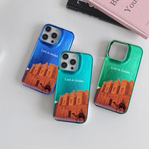 Customized Letter Glitter PU Leather Case For Iphone 13 12 15 14 16 Pro Max 15 16plus Case Hard Metallic PU Cover Lost in Jordan