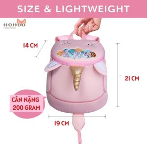 Balo mẫu giáo chống lạc Nohoo chính hãng siêu nhẹ balo mầm non dễ thương cho bé từ 2-6 tuổi NB051S