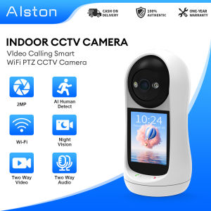 Alston ICSEE V5 Video Calling Smart CCTV Camera 3MP PTZ Wifi with 2.8 Inch IPS Screen Baby Cry Sound Detection Baby Monitor Home Security IP Camera