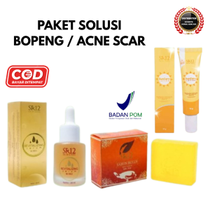 Skincare Solusi Wajah Bopeng / Scar Acne Paket Bopeng Sr12 Sabun Bulus Revitalizing Serum & Sunsreen
