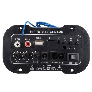 Bộ khuếch đại Bluetooth 5.0 Untuk 8-12 Inci Loa AC 220V 12V 24V Bộ khuếch đại Mobil HIFI Loa siêu trầm Mobi Bộ khuếch đại công suất