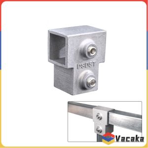 Vacaka Aluminum alloy Square Tube Pipe Connector Tube Pipe Fitting Accessories with Screw 20x20mm