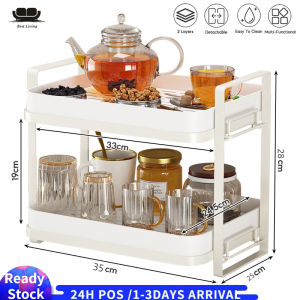 【Malaysia Ready Stock】Cup Rack Mug Cup Holder Tea Tray Storage Cup Rack Place Coffee Glass Drain Rack (2 Layer)