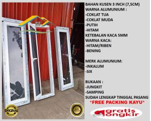 JENDELA ALUMUNIUM UK 30X80CM SINGLE POLOS