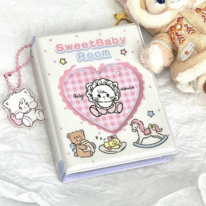 สมุดการ์ดกริดเดี่ยวแบบจำกัดแบรนด์ Mikko สุดน่ารักไล่ตามดวงดาว การ์ดขนาดเล็ก 3 นิ้ว กระเป๋าใส่การ์ดโพลารอยด์ อัลบั้มเก็บรูปภาพ