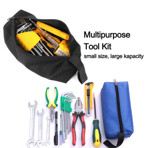 (Pack of 5) Tool Storage and Organization Kit with Waterproof Oxford Cloth Zipper Pouches Tools Bag 600D Oxford Cloth
