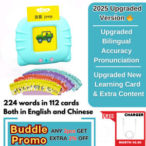 ⭐SG Ready Stock Baby Bilingual Flash Cards Reader for Preschool Reading Pronunciation Educational toys for kids Toddler