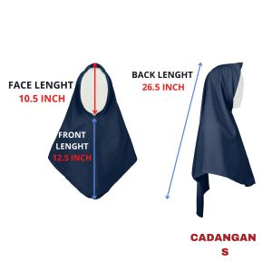 🔸TUDUNG SEKOLAH PENGAWAS BIRU GELAP (2LAPIS) - TS007