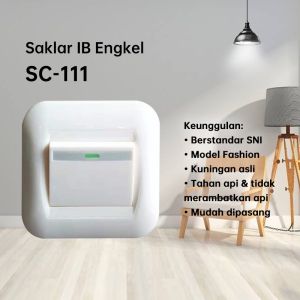 SAKELAR SERI MEREK CAHAYA SC-112/SAKELAR IB SNI/SAKLAR PIANO