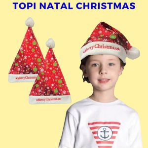 Topi Natal Anak Merry Christmas Motif Xmas Santa Sinterklas