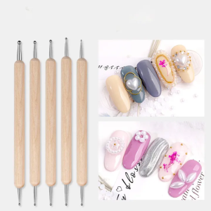 8pcs/Set 3D Multi-functional Drawing Carving for Nails Panting Nail Art Brush Pen Kit Painting Patterns Point Pen Flat Mouth