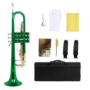 Bb Standard Trumpet Band Horn Beginner Trumpet Professional Trumpet Musical Instruments with Storage Case Enduring
