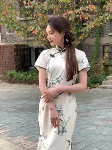 Đầm Sườn Xám Cách Tân Thời Trang 2023 Cho Nữ#X0624