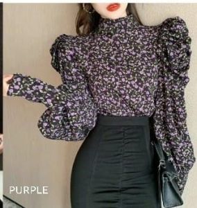 OUTER RAJUT LENGAN BALON / ATASAN WANITA KEKINIAN / RAJUT KERAH TINGGI / RAJUT PREMIUM / BLOUSE RAJUT / RAJUT LENGAN BALON