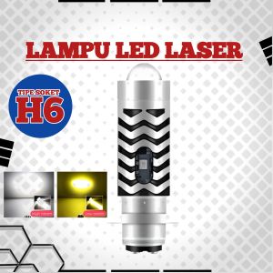 Lampu Utama LED Motor H6 Projector Lens Beat Mio Vario Bebek Matic - PUTIH KUNING