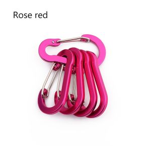 Q-1151 STORE 5pcs Camping Climbing Outdoor Backpack Aluminum Alloy Lock Buckle Fishing Hook Keychain Snap Clip