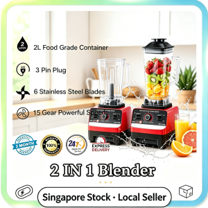 [24 Hours Shipping] 2L Heavy Duty Blender 2IN1 High Power Food Processor Smoothie Fruit Electric Blender