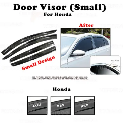 4PCS/Set For Honda Jazz/BRV/HRV/City/Civic/etc Air Press Window Door Visor Wind Deflector Design Small 8cmg/Move 10cm/Mugen 9cm 车窗遮阳挡