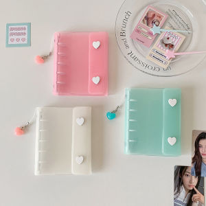 LEIFNYDI ปกบัตร PVC ที่เก็บการ์ดภาพเกาหลี แฟ้มเอกสารแบบหลวม รูปถ่ายบัตรประจำตัวขนาด 3 นิ้ว ตัวป้องกันการ์ดไอดอล แสดงภาพ ของตกแต่ง กระเป๋าใส่บัตร เพื่อน