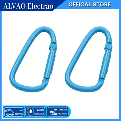 Durable Metal Carabiner Smooth Surface Carabiner 2pcs Lightweight Alloy Carabiner Keychain Clips D-shaped Spring Buckle Hooks for Outdoor Travel Bag Pendant Easy One-handed Use Diy Jewelry Accessories
